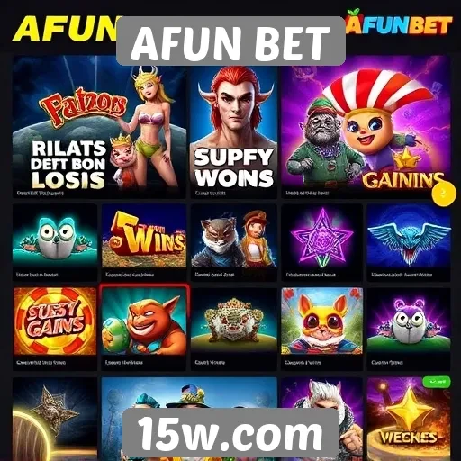 Variedade de jogos disponíveis no AFUN BET é destacada